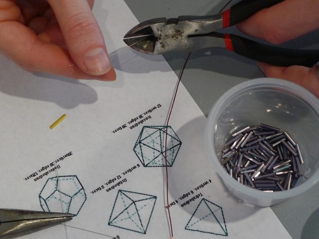 Polyhedral beading workshop at the IFF, May 2013.